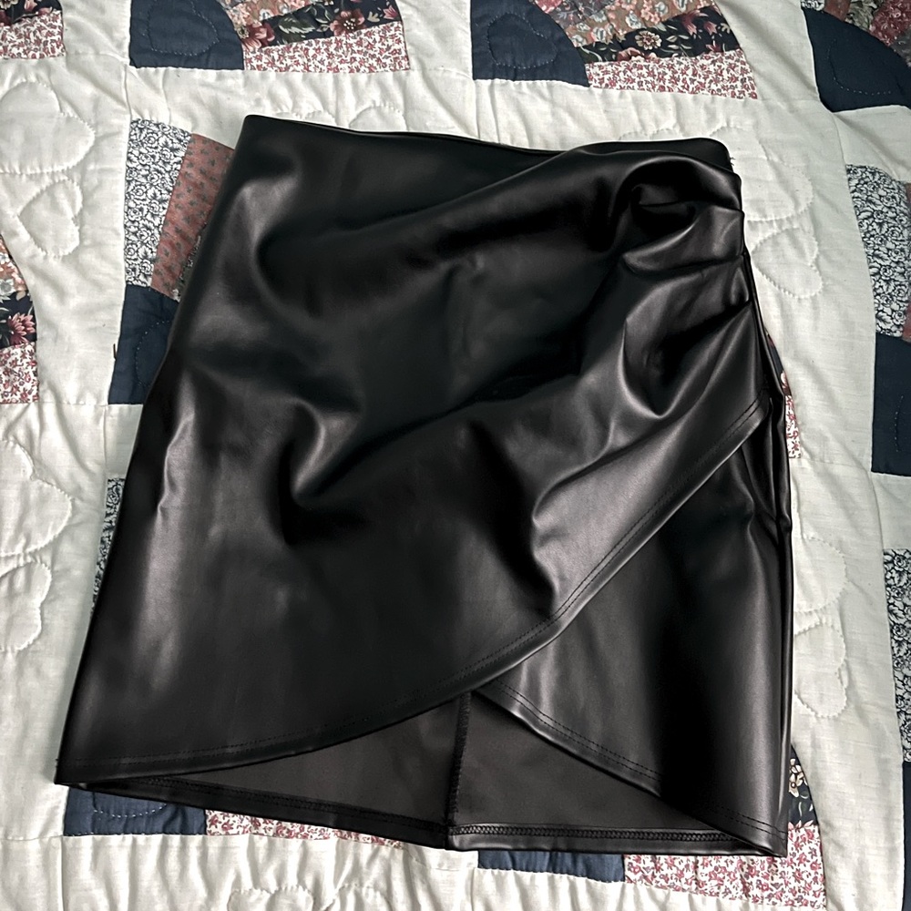 Faux Leather Skirt